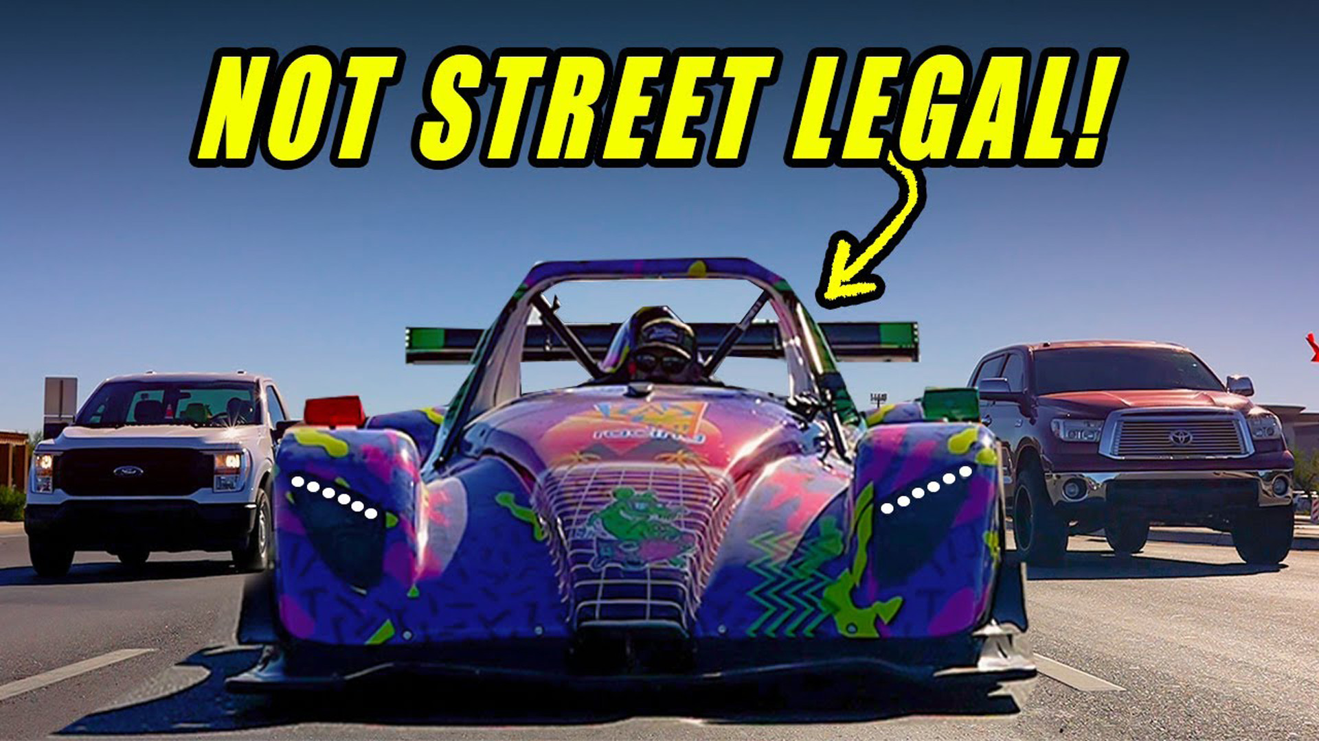 DRIVING AN ILLEGAL RACECAR ON PUBLIC STREETS! | Radical SR3 RSX